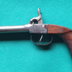 Pistolet &agrave; percussion double canons