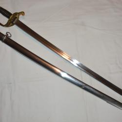 SABRE MOD 1845 ADJUDANT D'INFANTERIE-CHASSEURS A PIED-3&deg; REPUBLIQUE-GUERRE 1914/1918