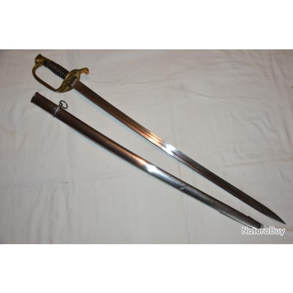 SABRE MOD 1845 ADJUDANT D'INFANTERIE-CHASSEURS A PIED-3� REPUBLIQUE-GUERRE 1914/1918