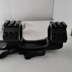 Monobloc d&eacute;port&eacute; avec attache rapide pour rail Picatinny et lunette avec tube de 25.4 et 30 mm