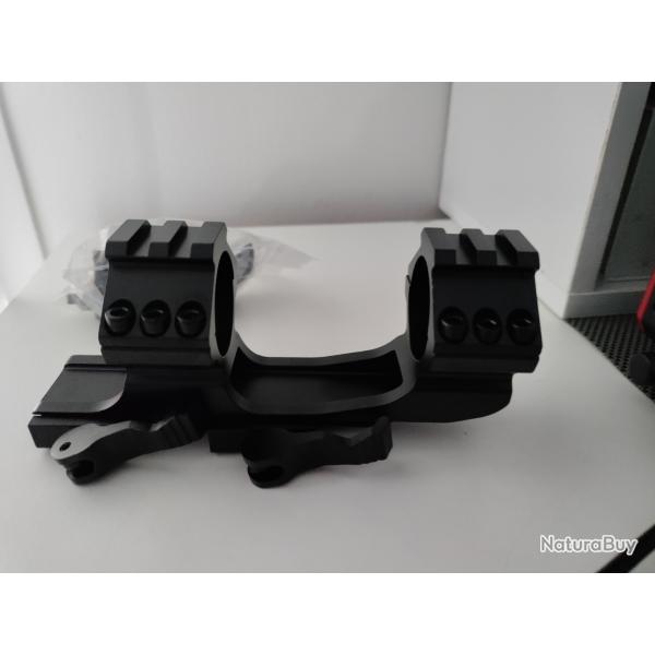 Monobloc d�port� avec attache rapide pour rail Picatinny et lunette avec tube de 25.4 et 30 mm
