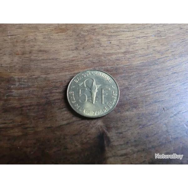 monnaie afrique de l ouest  5 F 1969