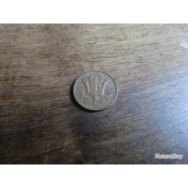 monnaie barbados one cent 1966 /76