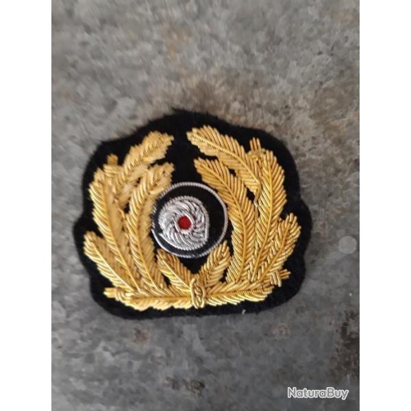INSIGNE EN CANNETILLE POUR CASQUETTE D OFFICIER DE LA MARINE
