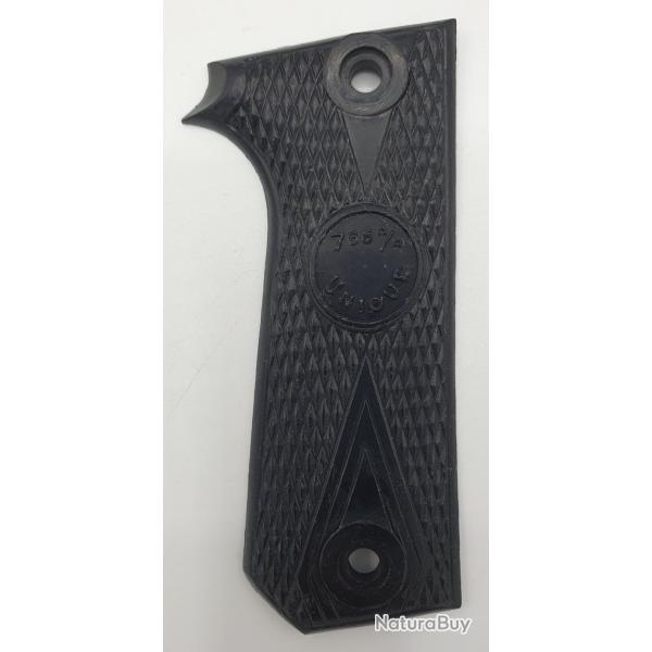 Plaquette mati�re plastique (droite) : Pistolet UNIQUE RR51 - 7,65 mm.