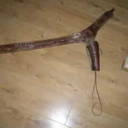 HOLSTER WESTERN AVEC CARTOUCHIERE TOUT CUIR