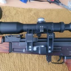 Tr&egrave;s rare lunette POSP 3-9&times;42 r&eacute;ticule lumineux rouge pour Zastava 76 ou autres