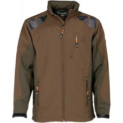 DESTOCKAGE !! BLOUSON CHASSE SOFTSHELL VERT/MARRON TAILLE L