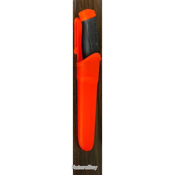 Morakniv companion lame inoxydable -Couleur orange fluo