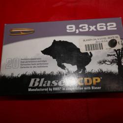 Cartouches 9.3x62 BLASER CDP 18.5G/286GRS en boite de 20