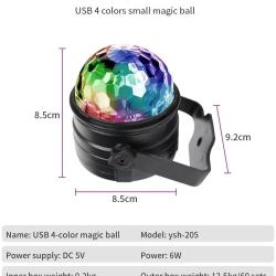 LED sc&egrave;ne Disco lumi&egrave;re rotative DJ balle stroboscopique color&eacute; magique danse voiture ambiance RGB c