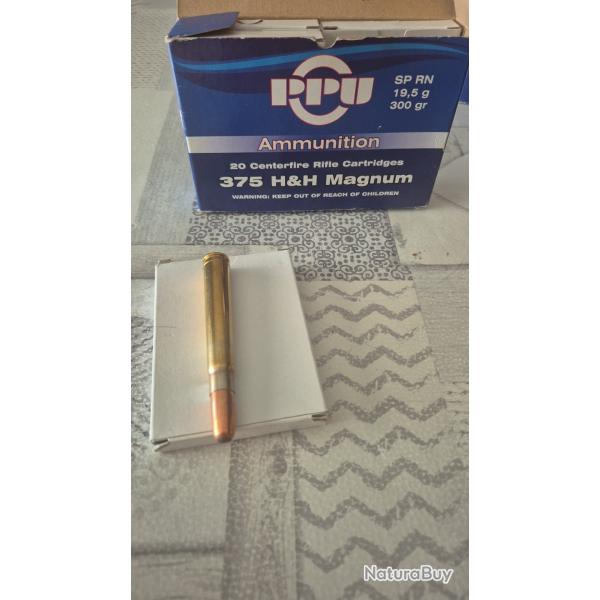 Boite 20 balles PPU calibre 375H&H Ench�res 1 euros sans prix de r�serve