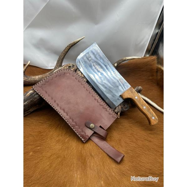 Feuille de Boucher "Pradel le MISTRAL" 1,2 kg avec �tui en cuir ref N.FBP001