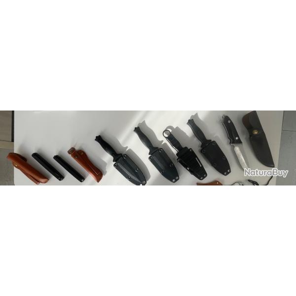Vente ench�res de 7 couteaux plus une lame griffe  1 � sans prix de r�serve fin activit� couteaux