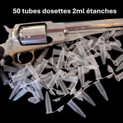 50 DOSETTES ETANCHES CONTENANCE 2ML POUDRE NOIRE / SEMOULE LIVREES VIDES