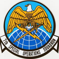 Autocollant  7th Special Op&eacute;rations Squadron  ( 7th SOS )
