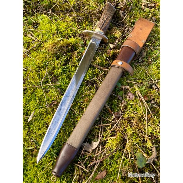 Forte dague de chasse Fran�aise ancienne de collection circa 1890