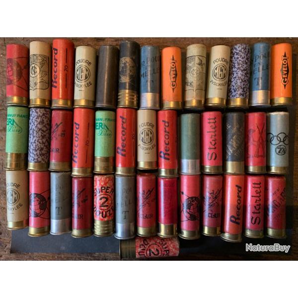 Lot de cartouches anciennes cal 12.