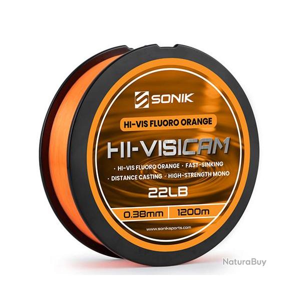 Nylon Sonik Hi-Visicam Orange 1200m 0.35mm