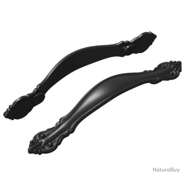 Poign�e meuble alliage zinc noir 143x19,2x20 mm design arc