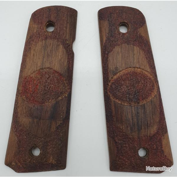 Paire de plaquettes Bois pour Colt 45.