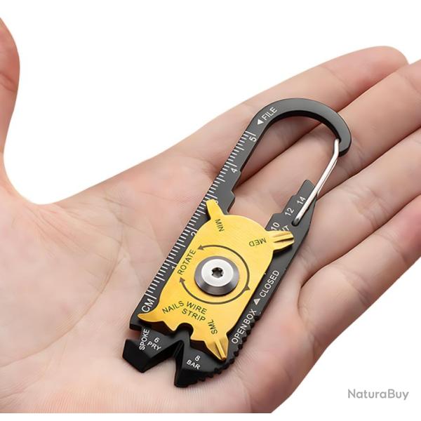 Outil multifonction 20 en 1 compact EDC - Pince porte-cl�s - Survie/Chasse