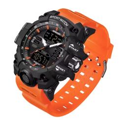 Montre Style Sport pour hommes Coloris Orange.....ENCHERE 1 EURO