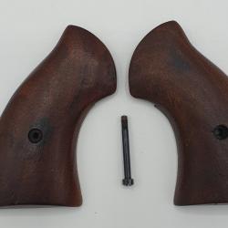 Paire de plaquettes Bois pour r&eacute;volver inconnu.