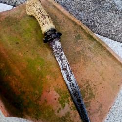 IMPOSANTE DAGUE DE CHASSE CISELEE .... XIX IEME ...