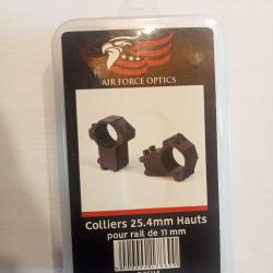 Collier AIR FORCE OPTICS 25.4mm Hauts pour rail de 11mm