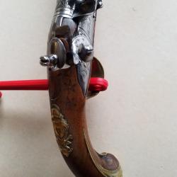 PISTOLET OFFICIER ANGLAIS SILEX WEBB et RIGGS DARTFORD 1790 Belles garnitures laiton beaux poin&ccedil;ons