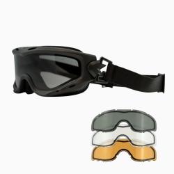 Masque SPEAR Dual Lens Noir Gris Fum&eacute; / Transparent / Light Rust