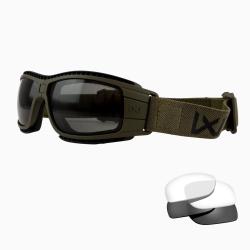 Masque LYNX Gris Fum&eacute; / Transparent OD Green