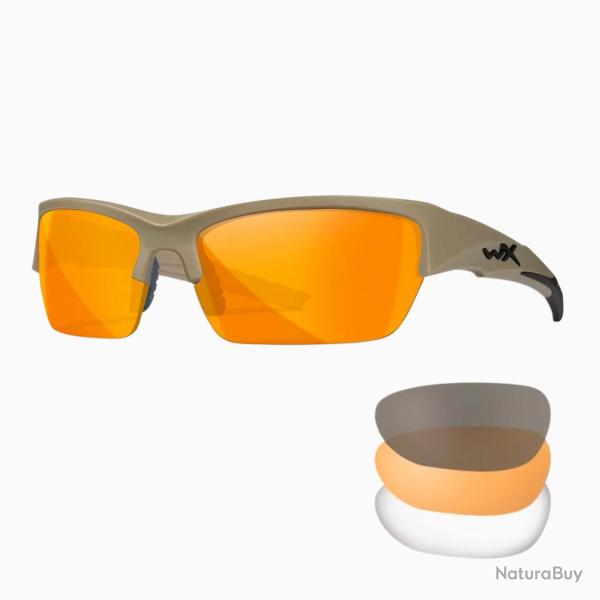 Lunettes de tir VALOR Tan Gris Fum� / Transparent / Light Rust