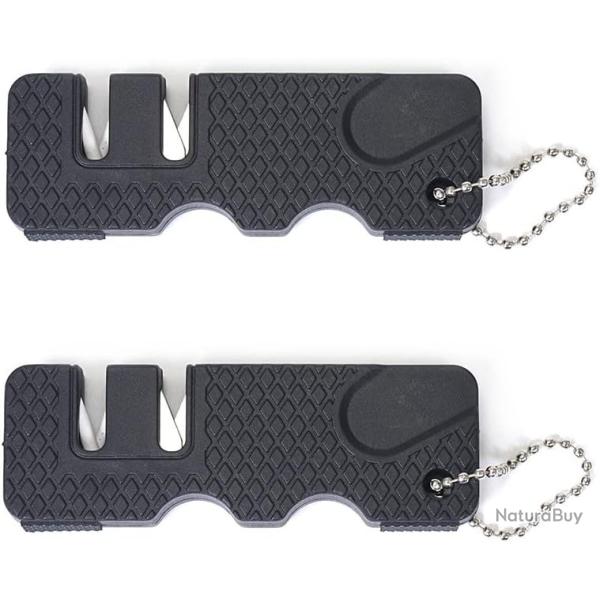 Aiguiseur de couteau portable 2 en 1 - C�ramique/Carbure - Chasse/Cuisine/EDC