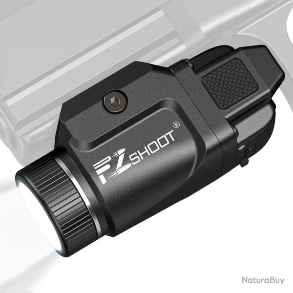 Lampe Pistolet Rechargeable Fzshoot 500 Lumens Compatibilit� Picatinny Gl Modes Lumi�re