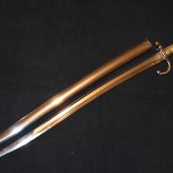 SABRE BAIONNETTE CHASSEPOT MOD. 1866-MANUFACTURE IMPERIALE St ETIENNE 1868-GUERRE 1870/1871