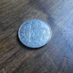 monnaie france 25 centimes  1904