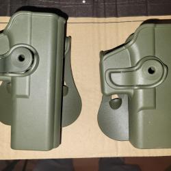 Pack 2 Holster vert OD probablement 1911 1� sans r&eacute;serve