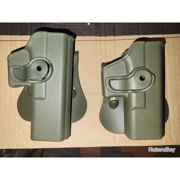 Pack 2 Holster vert OD probablement 1911 1� sans r�serve