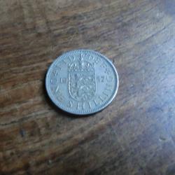 monnaie &eacute;lizabeth II  one shilling 1957