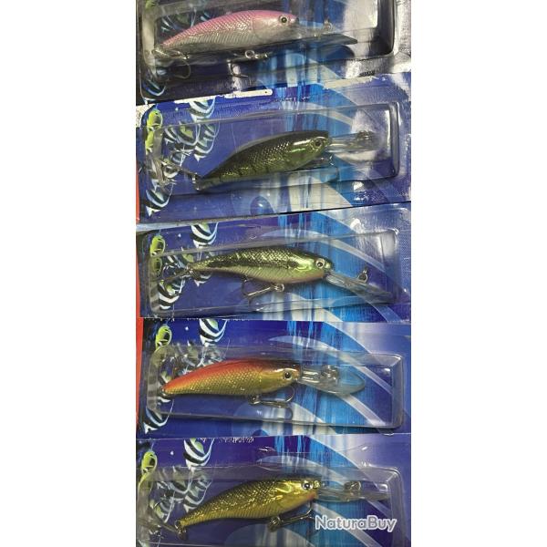 5 LEURRES A PALETTE DOUBLE TRIDENTS