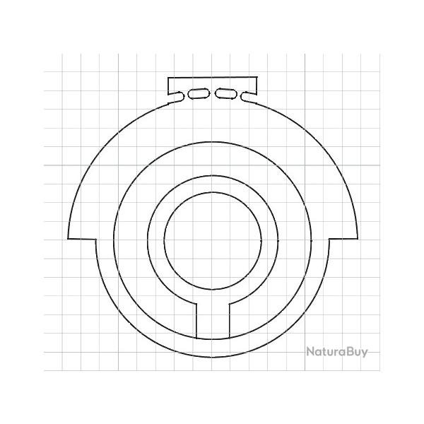 jeu de 4 inserts circulaire pour guidon tunnel pedersoli