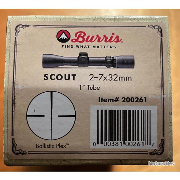 Lunette Scout Burris 2-7x32 Tube diam�tre 1" 25.4mm R�f�rence # 200261