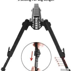 Super Promo  !!! 1  Bipied V 9 ( 6 - 9 pouces ) de marque tactical montage M - LOK