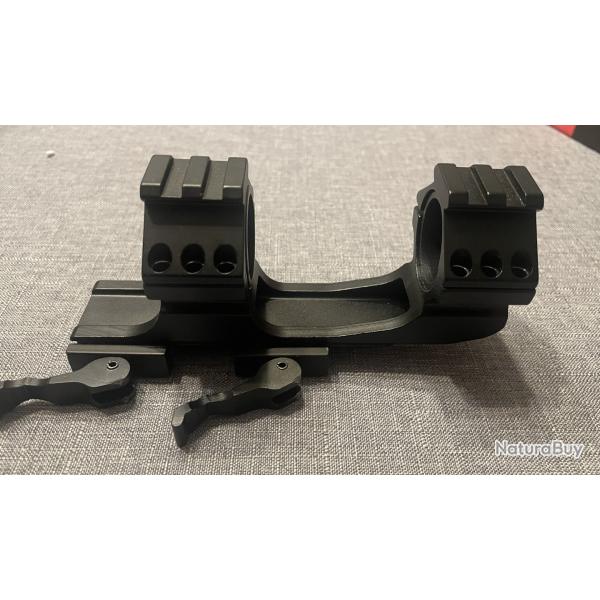 Support monobloc montage rapide pour lunette diametre 25.4mm et 30mm