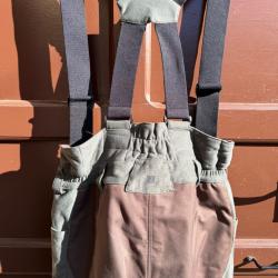 PANTALON CHASSE A BRETELLES CHAUD -20&deg;C VERT 100