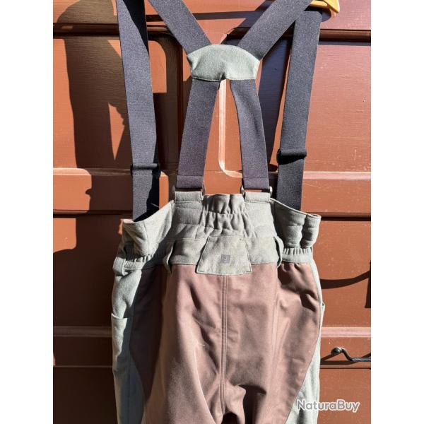 PANTALON CHASSE A BRETELLES CHAUD -20�C VERT 100