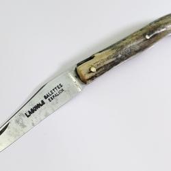 ANCIEN PETIT LAGUIOLE SALETTES &agrave; ESPALION * BOIS DE CERF - MOUCHE FORG&Eacute;E