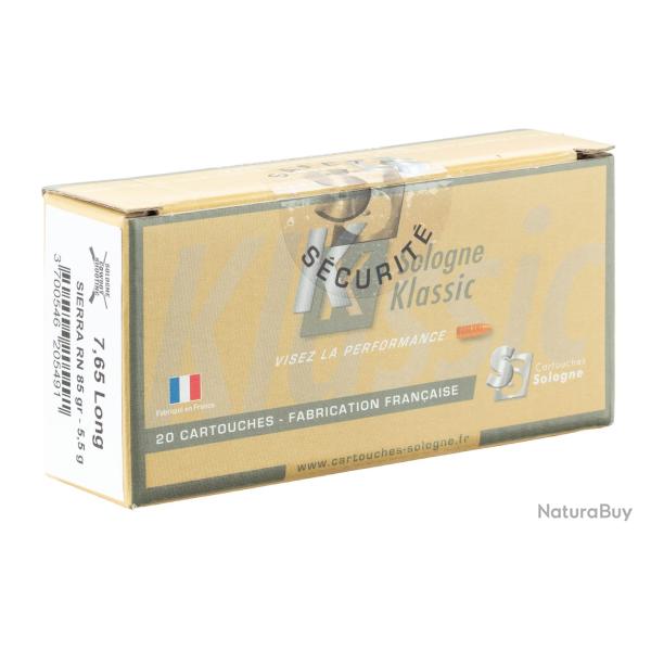 7,65 Long 85gr Sologne Cowboy Action Shooting lot de 2 boites de 20 munitions